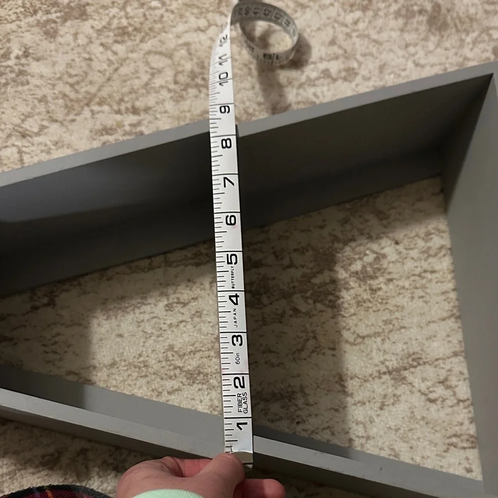 Belk Gray Triangular Display Shelf with Hooks